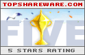 5 stars rating at TopShareware.com